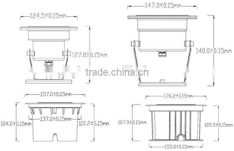 AC/DC 12/24V 18W V4A/#316 S.S. External RGB Remote Control LED Underwater Submersible Lamp IP68 Structural Salt/Sea Waterproof