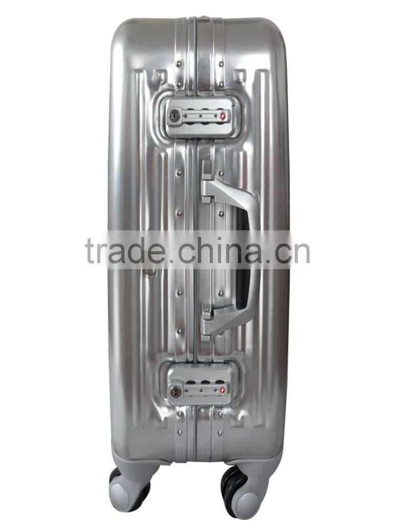 2014 new design aluminium material trolley luggage, suitcase,20,24,28 luggage