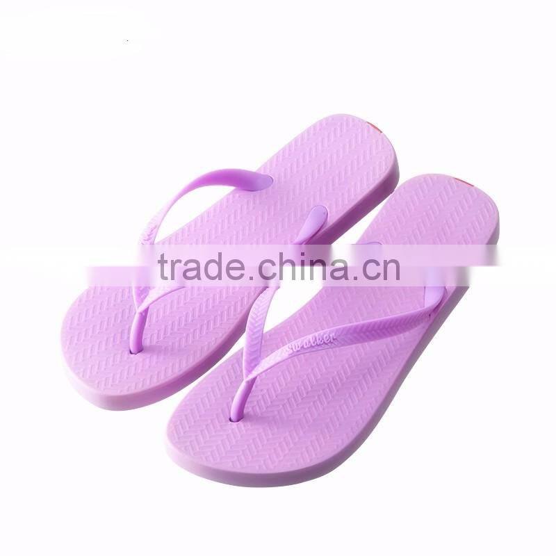 2016 summer footwear customized brand promotion ladies purple color slipper for women's size