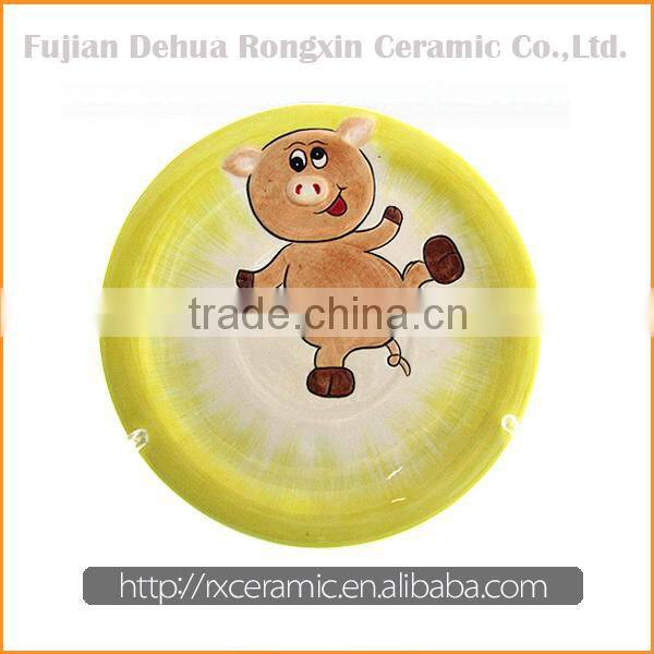 2015 inexpensive ceramic dinner plate sublimation ceramic plate