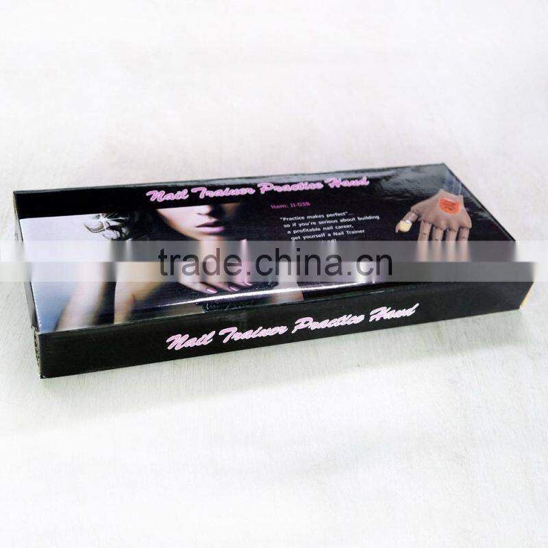 Jake recommendation JJ-03 artificial Movable joints acrylic fake nail trainer practice hand model for nail art manicure