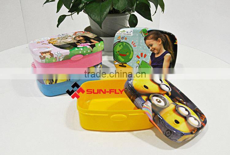 (SF) Kids Lunch Box wholesale Custom printed bento plastic lunch box