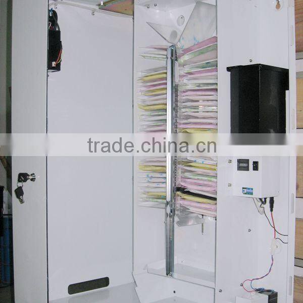 Battery Powered Women Sanitary Pad Vending Machine for Hot Sale