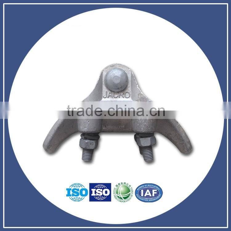 Supply All types of clamps Galvanized steeel ftth cable wedge clamp Cast iron adjustable type Wedge clamp/Power Hardware