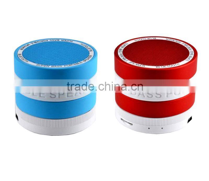 Promotion gift mini portable round shape bluetooth speaker with carabiner