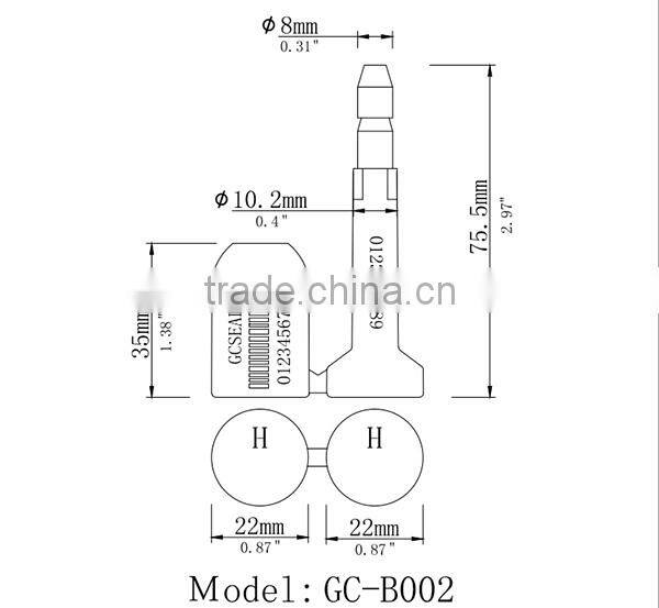 GC-B002 China Wholesale High Security Bolt Seal Lock