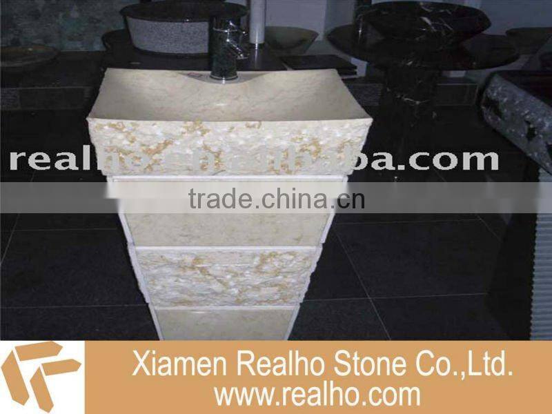 carrara white marble sink