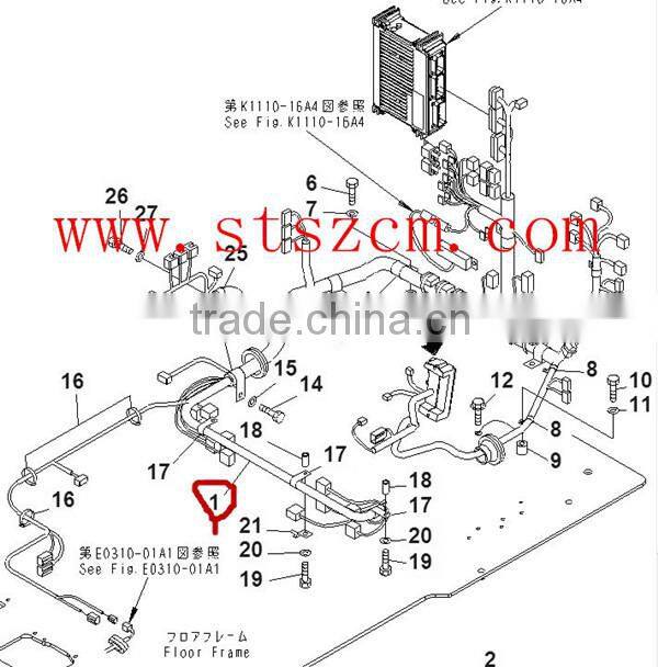 PC130-7 Original Wiring Harness For Excavator 203-06-71730