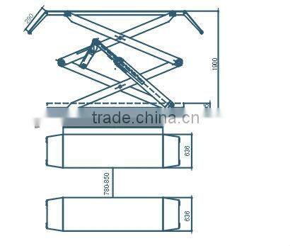 JUNHV JH-F3000 small platform scissor car lift with CE