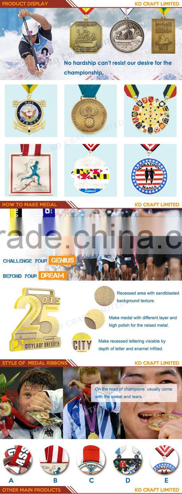 Supply custom marathon running medal