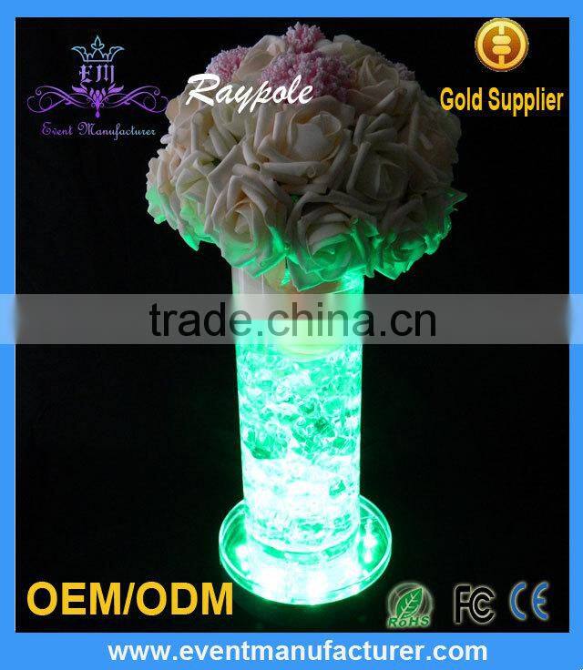 RGB Color Remote Controlled Bottle Glorifiers LED Light Base for Wedding Centerpieces