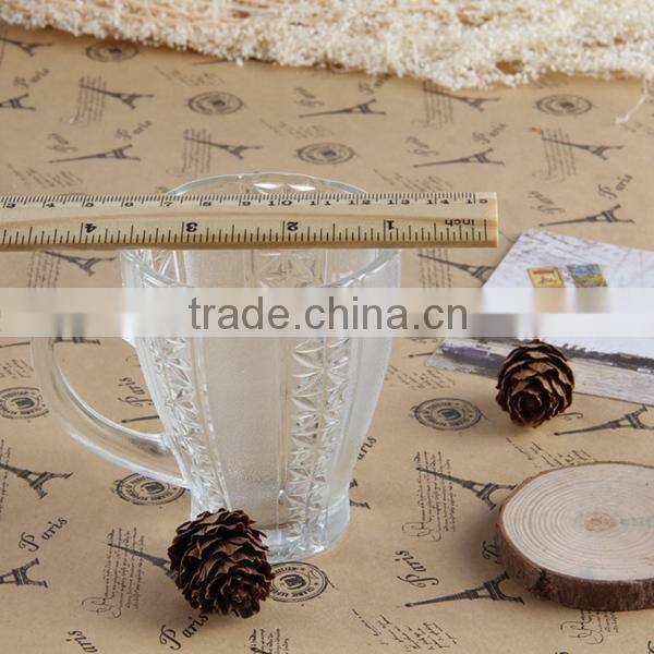 LongRun 160ml Carved Frosted coffee mug tea cup with handle wholesale