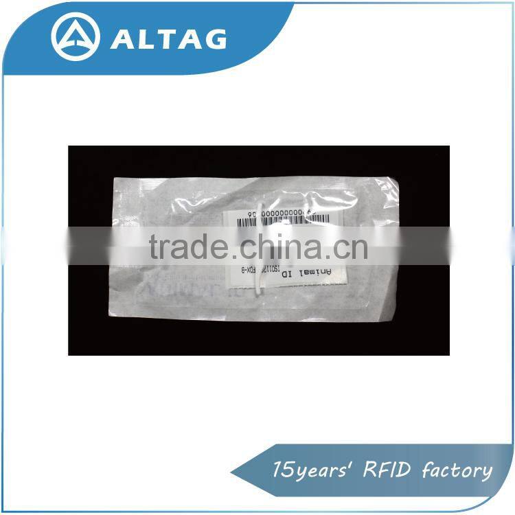 LF rfid fish/small pet glass tag with animal id microchips