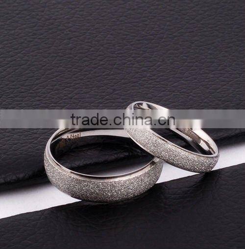 Stock Fashion Stainless Steel Couple Wedding Rings Set(JR10025)