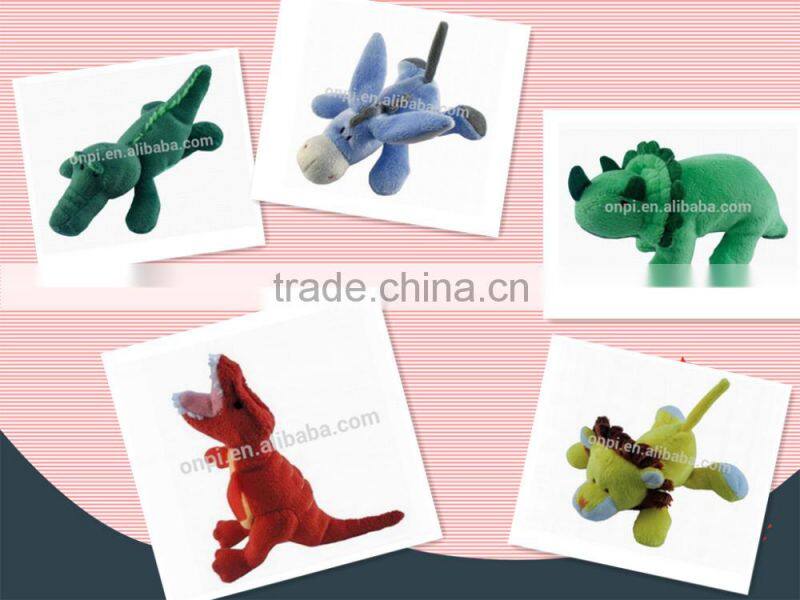 Beautiful plush triceratops dragon fridge magnet toy, cute plush magnet toy