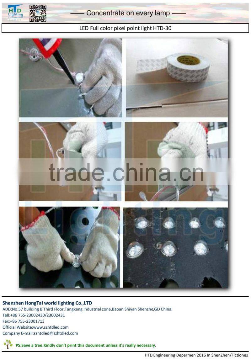 pixel point light source with 30mm diameter