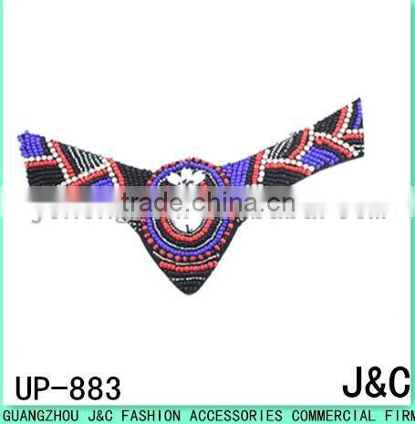 2017 newest Acrylic beaded sandals uppers