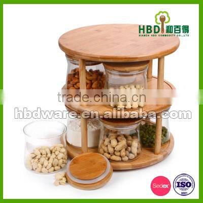 Glass Storage Containers Set with Bamboo Lid
