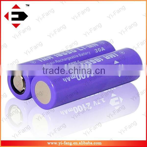 efan vaped batteries 18650 3.7v 2100mah 30A electronic cigarette big battery