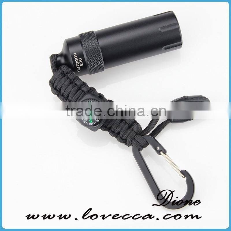 High quality custom keychain with logo outdoor survival paracord keychain