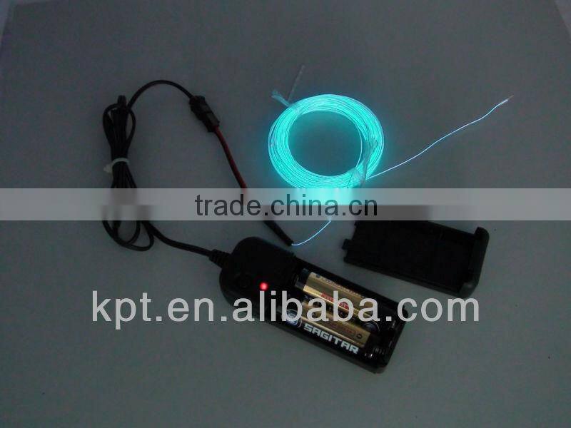 Factory supply 0.8mm diameter 10m EL wire with a 3V DC inverter