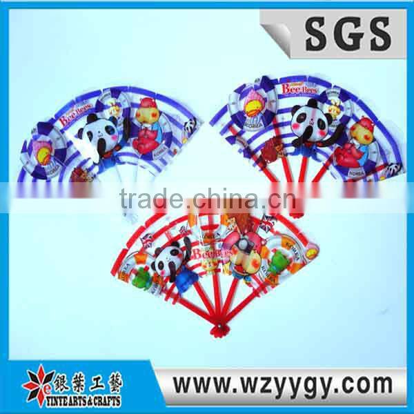 customized plastic 5 folding pp hand fan