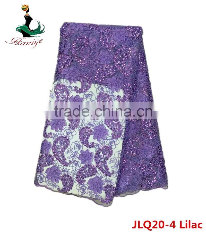 Haniye JLQ20-1/Newest african net lace with sequins high quality african tulle lace fabric