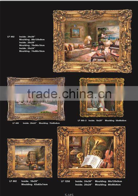 hot sale new style 24x36" wall resin moulding antique gold oil painting frame painting frame