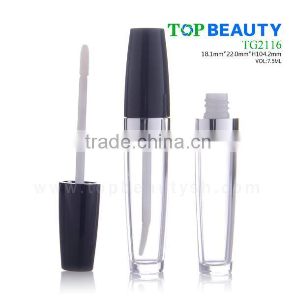 TG2116- 7.5ml Oval Clear Plastic Empty Waterproof Lip Gloss