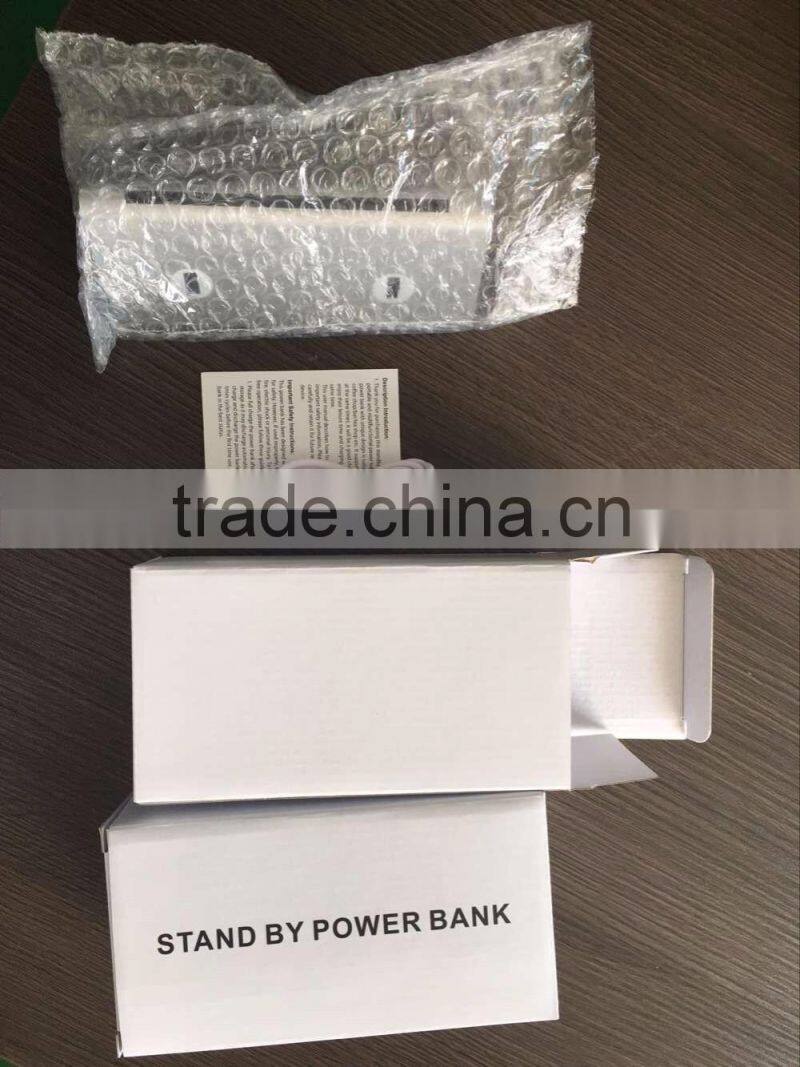 Portable Menu power bank 10000mah LED Light Brushed Aluminum Backup Battery