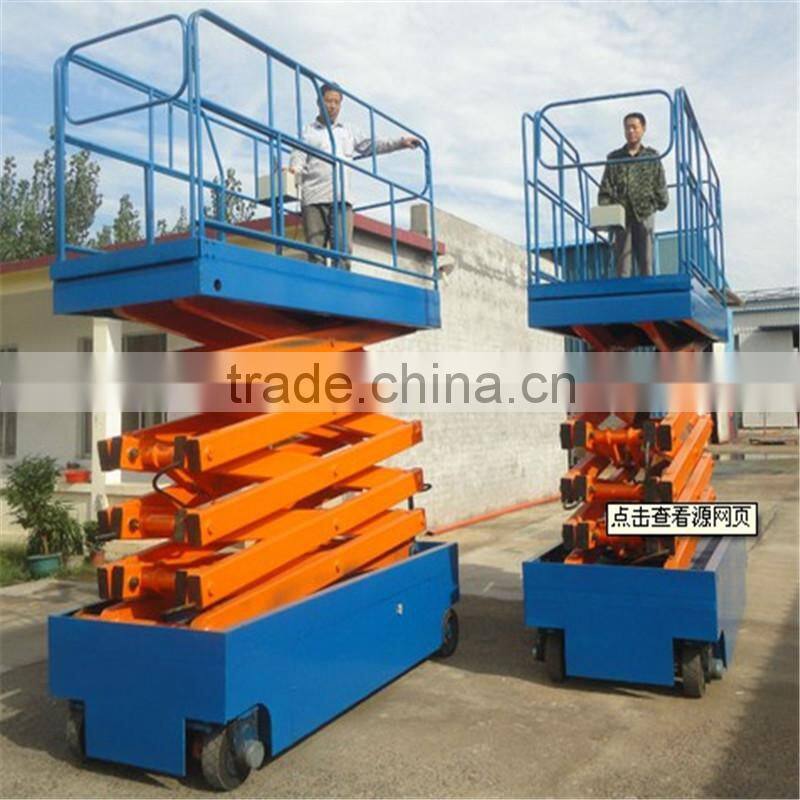 10 m battery powered self propelled scissor lift platform