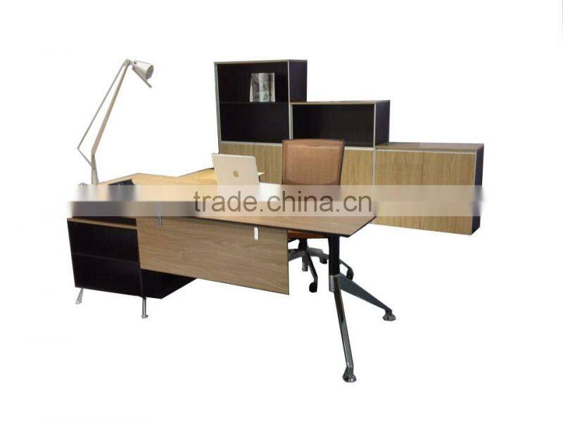Modern design anormalours shape table top wooden office table