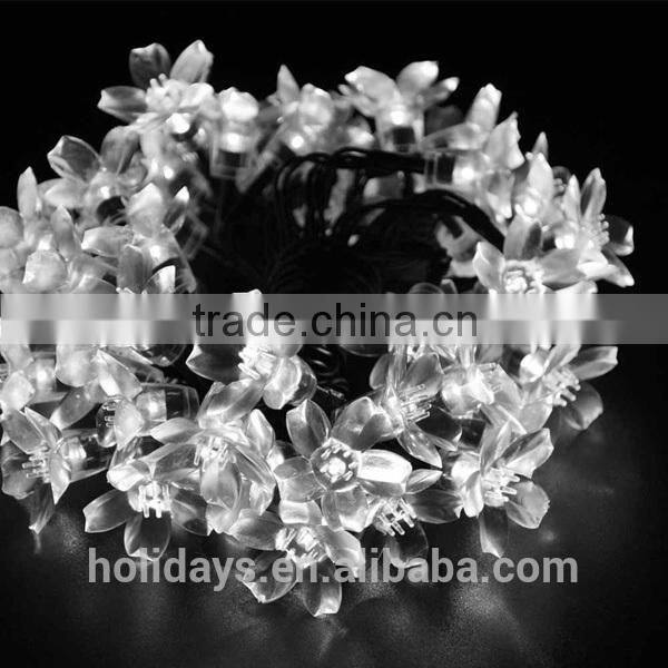 7M 50 LED Purple Blossom Decorative Gardens Fairy String Solar Lights