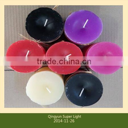 low temperature frosted pillar religious candle