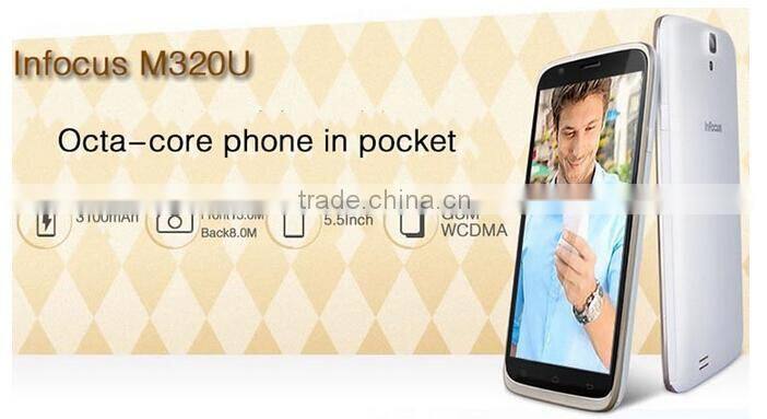 Original InFocus M320u 5.5'' Android 4.2 MTK6592 Octa Core Mobile Phones 2GB+8GB Unlocked WCDMA GPS HD Smartphone Cell Phone