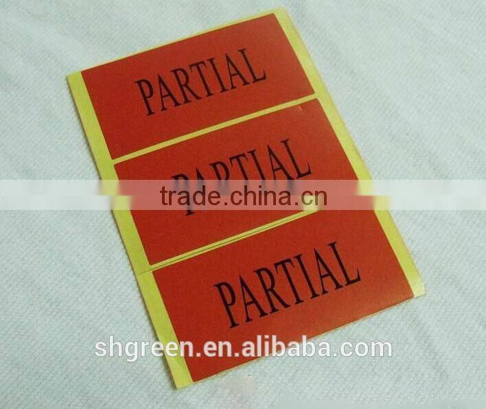 CMYK printing adhesive sticker for clothes