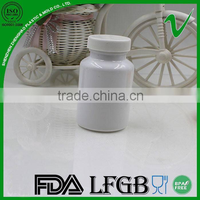 High quality cylinder empty 100ml plastic capsules bottle with screw cap