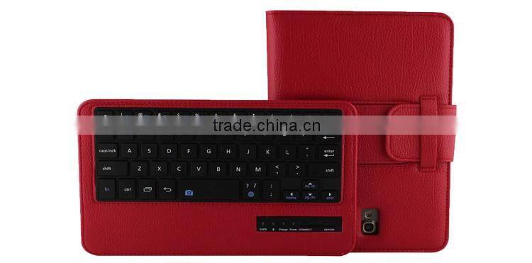 Litchi Pattern Wireless Mini Bluetooth Keyboard for Samsung TABS 8.4inch T700/705-SA04