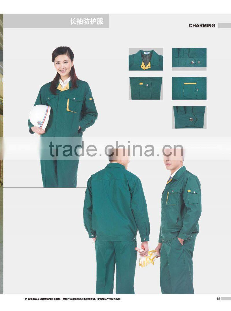 green color polycotton factory make work wear