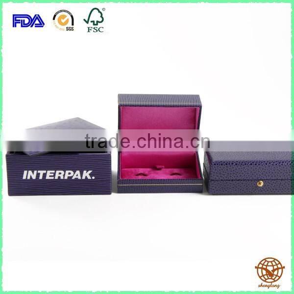 Custom Made Logo Printed Cufflink cardboard Jewelry box ,Top quality two piece Cufflink Jewelry Box