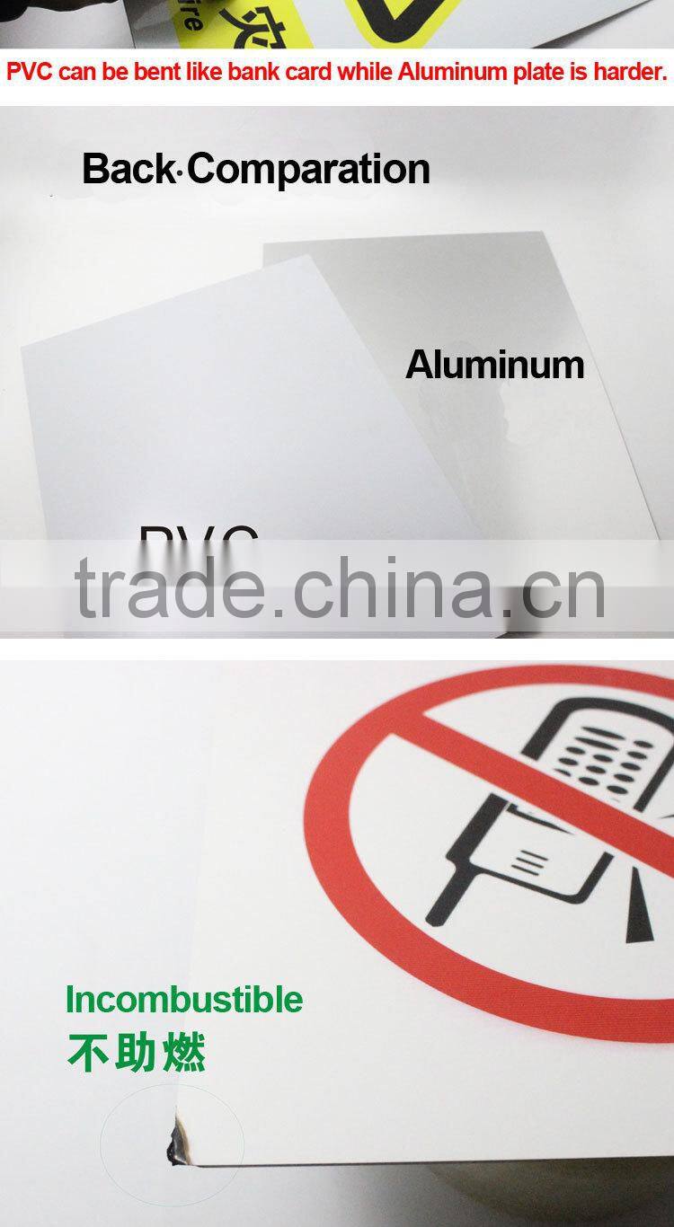 Custom writable PVC sign direction sign plastic writing sign