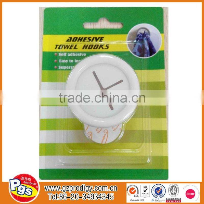 Adhesive round hooks, SELF ADHESIVE HOOK 1PK, towel hooks