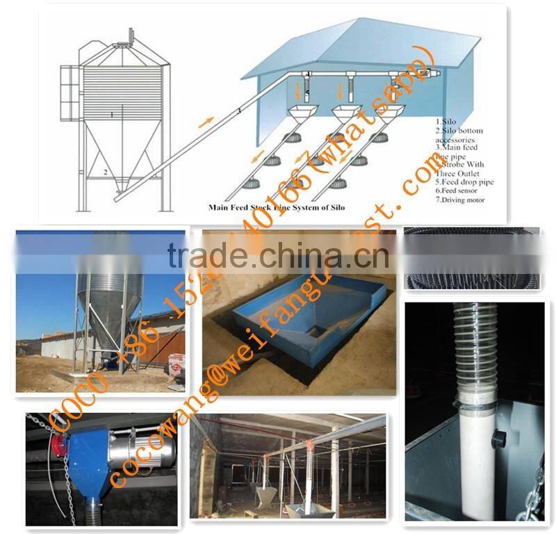 Automatic Poultry Raising Equipment Silo/Feeders/Drinkers/Fan/Cooling Pad/Heater/Controller for Broiler Chickens