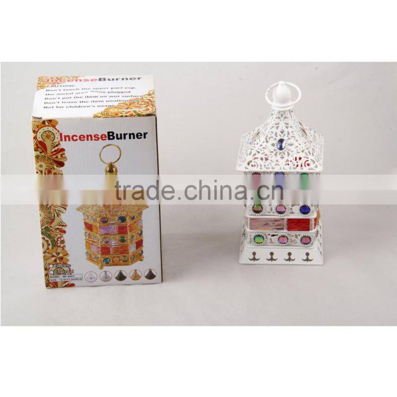 Incense Burner Hurricane Lantern With Stone For Interior Decoration Wf-A002