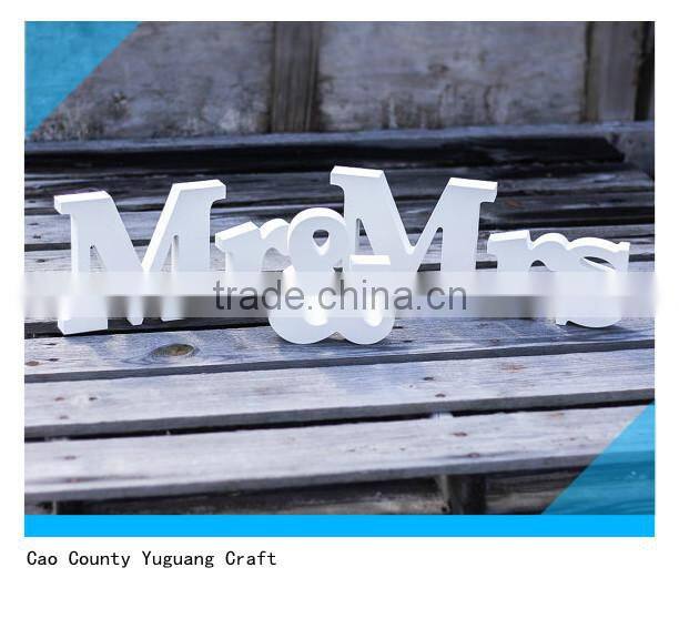 Handmade wooden letter white MR & MRS wooden letter