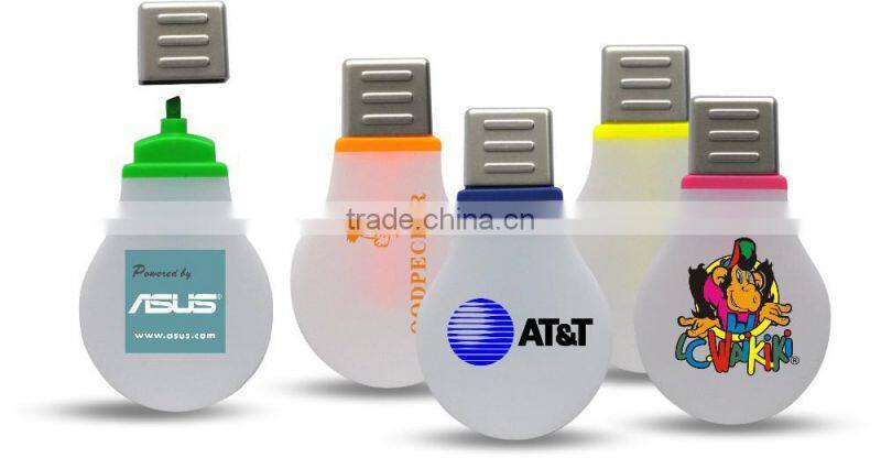 Bulb-shape highlighter promotion gift