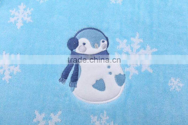 cotton embroidery santa bath towel set