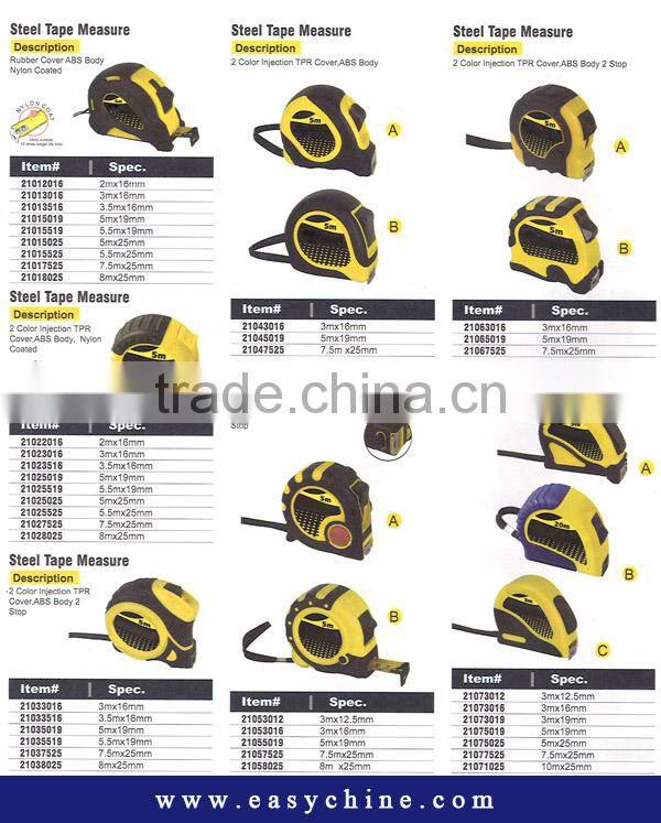 Rubber TPR Cover ABS Body Steel Tape Measure