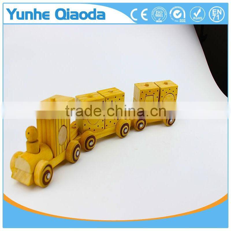 colorful Wood stocking Train Toys geometrical shape Blocks Education Gift