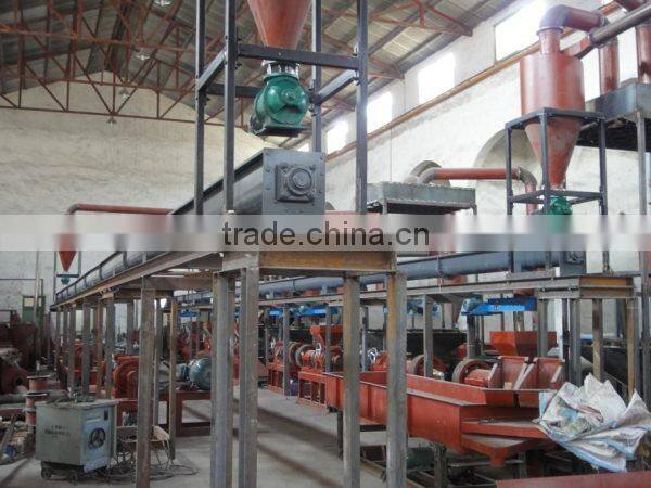 Tire recycling machine